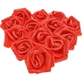 thumbnail image 1 of Coolmade 100 Pack Artificial Rose Flower Heads, Artificial Roses (Red), 1 of 9