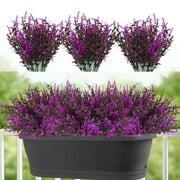 Coolmade 12 Bundles Artificial with 7 Flexible Stems,14" Boston Fern Greenery Outdoor UV Resistant No Fade F