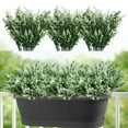 thumbnail image 1 of Coolmade 12 Bundles Artificial with 7 Flexible Stems 14" Boston Fern Greenery Outdoor UV Resistant No Fade Plants,White, 1 of 7