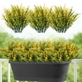 thumbnail image 1 of Coolmade 12 Bundles Artificial with 7 Flexible Stems 14" Boston Fern Greenery Outdoor UV Resistant No Fade Plants,Yellow, 1 of 7