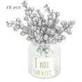 thumbnail image 1 of Coolmade 16 Pack Christmas Glitter Berries Stems, 7.8Inch Artificial Christmas Picks for Christmas Tree Ornaments, DIY Xmas Wreath, Crafts, Holiday and Home Decor, 1 of 8