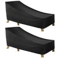 thumbnail image 1 of Coolmade 2 Pack Black Patio Chaise Lounge Covers, Durable Outdoor Chaise Lounge Covers Water Resistant,83"L x 30"W x 32"H inch, 1 of 7