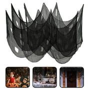 Coolmade 2 Pack Halloween Creepy Cloth 15 x 2.6 ft, Scary Gauze Doorways Spooky Giant Tapestry for Halloween Party Supplies Decorations Outdoor Yard Home Wall Decor, Black