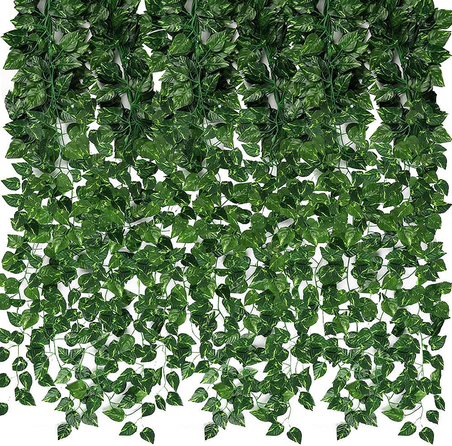 Coolmade 24 Pack 173ft Artificial Ivy Greenery Garland, Fake Vines Hanging Plants Backdrop for Room Bedroom Wall Decor, Green Leaves for Jungle Theme Party Wedding Decoration - image 1 of 6