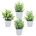 thumbnail image 1 of Coolmade 4 Packs Fake Plants Mini Artificial Greenery Potted Plants, 1 of 10