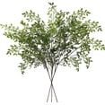 thumbnail image 1 of Coolmade 4Pack Artificial Plant Leaves Branches 43" Faux Leaf Spray Green Eucalytus Branches Artificial Greenery Stems Fake Ficus Twig Plants for Home Office Wedding Vase Decoration,Green, 1 of 7