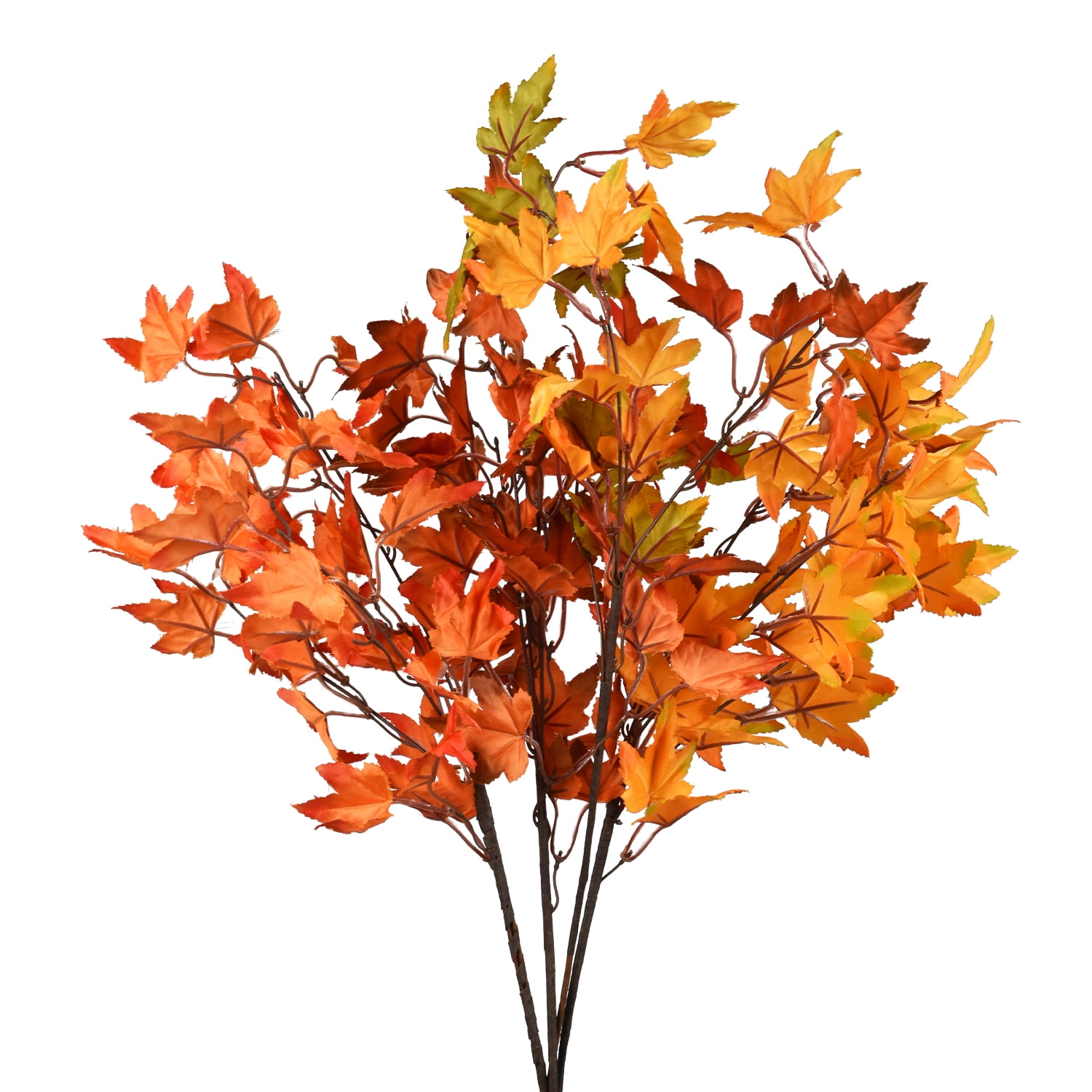 Coolmade 4Pcs Artificial Maple Leaves Branches 23in Fake Fall Leaves