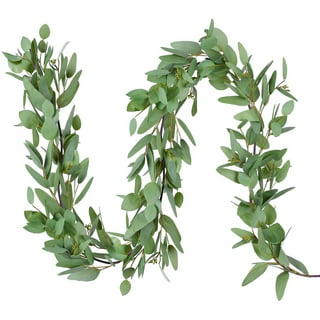 Bxingsftys Artificial Eucalyptus Twigs Long Faux Garland Vines  Leaves/Willow Leaves 