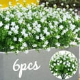 thumbnail image 1 of Coolmade 6 Bundles Artificial Flowers UV Resistant Fake Boxwood Plants, Faux Plastic Hanging Plants Green, 1 of 8