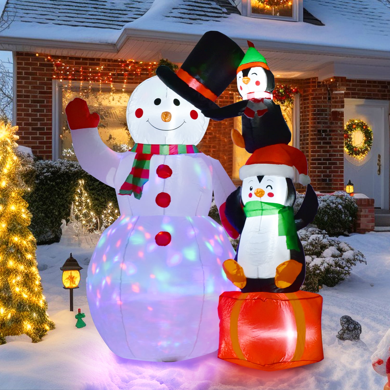 Coolmade 6 ft Inflatable Snowman Christmas Outdoor Decoration Blow Up