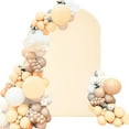 thumbnail image 1 of Coolmade 7.2ft Wedding Arch Cover Spandex Fitted Wedding Stand Cover for Ceremony Decoration Beige, 1 of 7