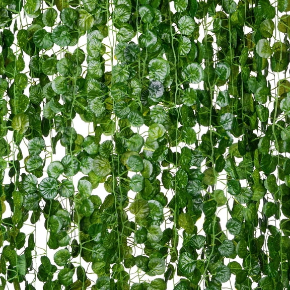 Coolmade 84ft 12 Strands Artificial Flowers Greenery Fake Hanging Vine Plants Silk Wisteria Garland Hanging Wall Dcor