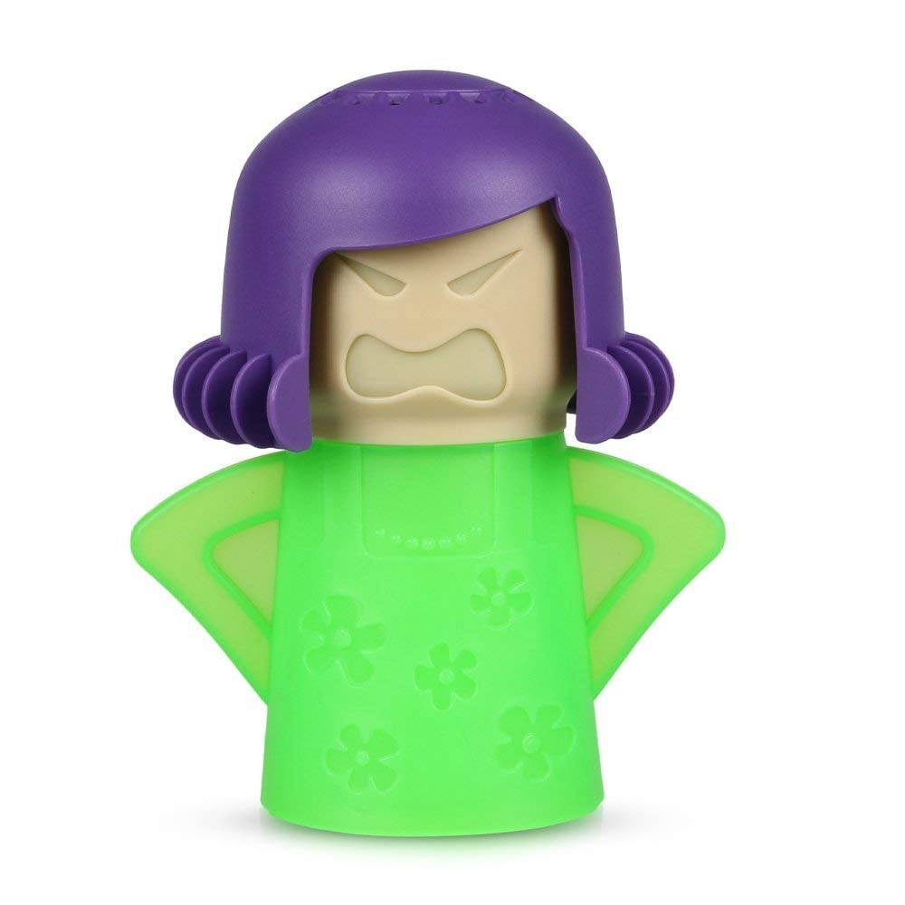 Coolmade Angry Mama Microwave Oven Steam Floo Cleaner Easily Cleans the Crud in Minutes, Steam Cleans and Disinfects With Vinegar and Water for Home or Office Kitchens (Green)