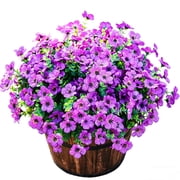 Coolmade 14 Bundles Purple Artificial Daisies 14" UV Resistant Fake Flowers Realistic Faux Greenery for Home Garden Porch Wedding Outdoor Indoor Decor