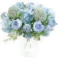 thumbnail image 1 of Coolmade Artificial Flowers, Fake Peony Silk Hydrangea Bouquet Decor ,Blue, 1 of 9
