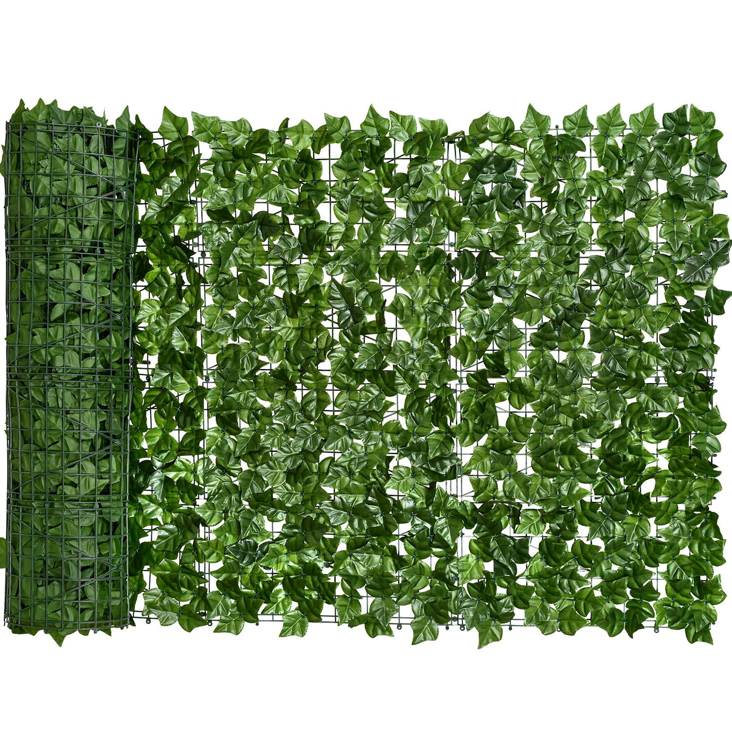 Coolmade Artificial Ivy Privacy Fence Screen, 98.4x59in Artificial Hedges Fence and Faux Ivy Vine Leaf Decoration for Outdoor Décor 16, Garden Green