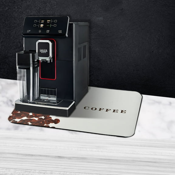 Coolmade Coffee Mat Hide Stain Rubber Backed Absorbent Dish Drying Mat for Kitchen Counter-Coffee Bar Accessories Fit Under Coffee Maker Coffee Machine Coffee Pot Espresso Machine Dish Rack 16"x20"