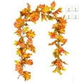 Coolmade Decor Holiday Artificial Maple Leaf Fall Garlands, 3" (Yellow