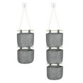 thumbnail image 1 of Coolmade Mini Cotton Linen Fabric Closet Washable Hanging Storage Bag with 5 Pockets Over The Wall Door Organizer for Room Bathroom, 1 of 7