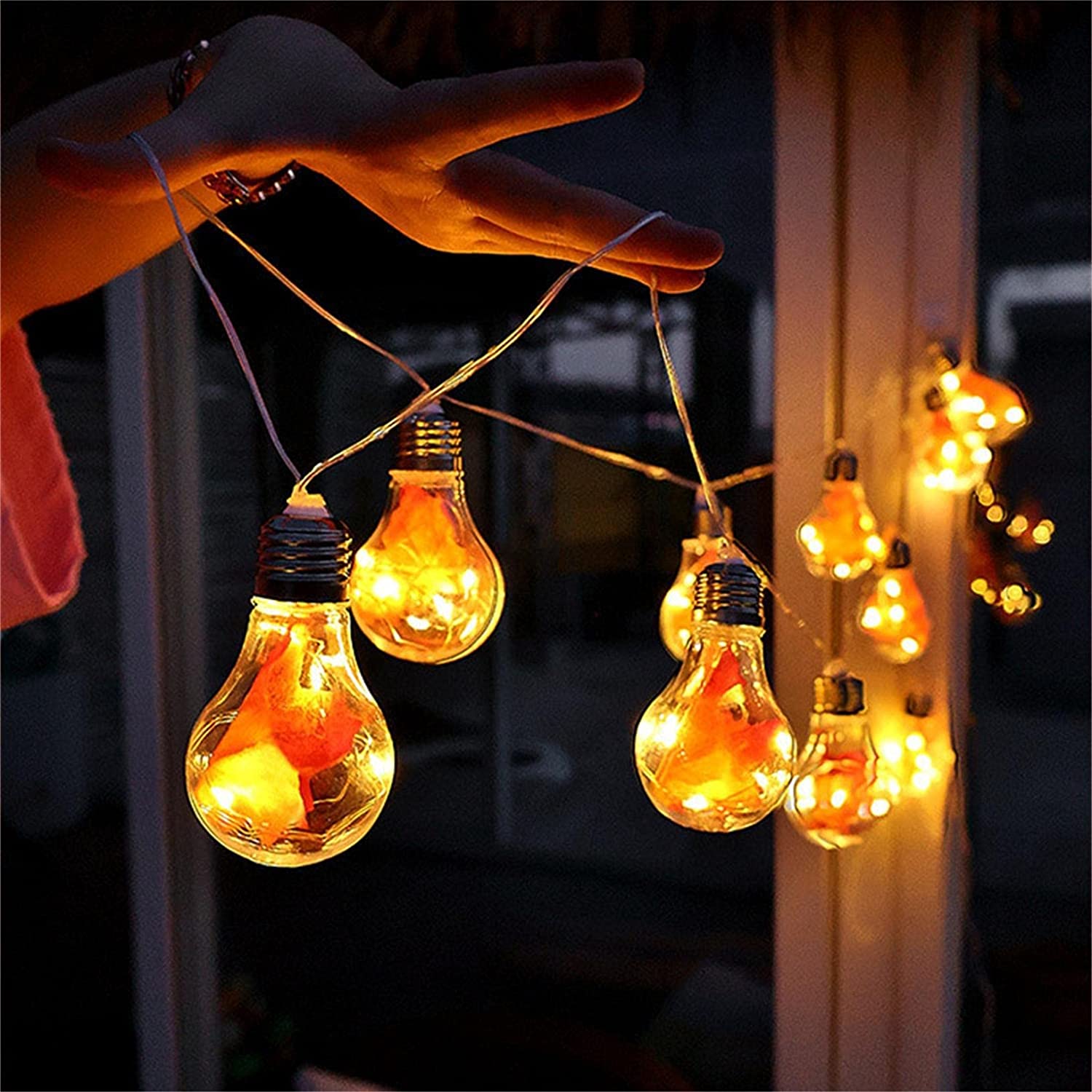 16.4ft Battery Operated Globe String Light with Remote, Warm White