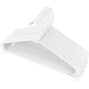 Coolmade Plastic Hangers Clothing Hangers Ideal for Everyday Standard Use (White, 20 Pack)