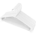 thumbnail image 1 of Coolmade Plastic Hangers Clothing Hangers Ideal for Everyday Standard Use (White, 20 Pack), 1 of 8