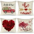 thumbnail image 1 of Coolmade Valentines Day Pillow Covers Throw Pillows Decorative Cushion Cases 18x18 inch 4Pack, 1 of 6