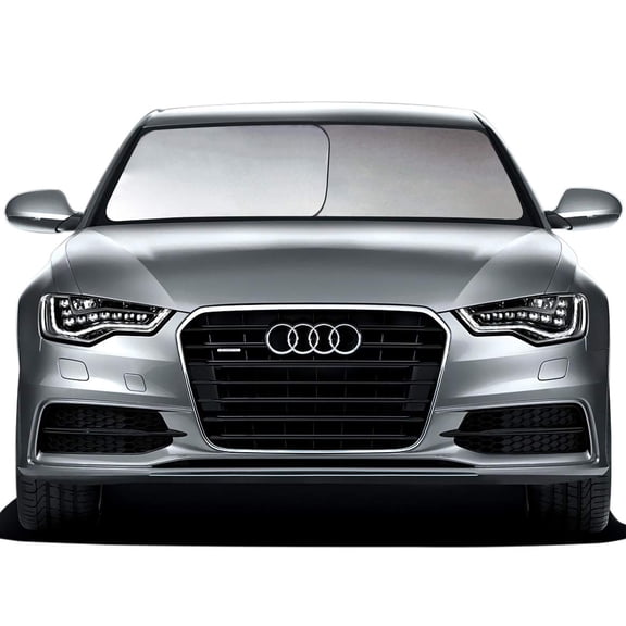 Coolmade Windshield Sun Shade Foldable Car Front Window Sunshade for Most Sedans SUV Truck (Universal Fit), 2-Piece