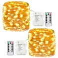 thumbnail image 1 of Coolmde 2 Pack 50 Led Fairy Lights Battery Operated with Remote Control Timer,Warm Light 16 ft, 1 of 7