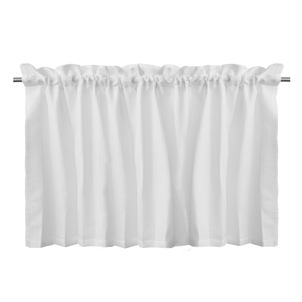 Coolmee Curtain Valance, Waffle Weave Waterproof Window Valance for