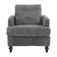 thumbnail image 1 of Coolmore Wood Frame Armchair, Modern Accent Chair Lounge Chair For Living Room,Tufted Club Chair, Mid Century Modern Arm Chairs With Studded, Solid Wood Frame, For Bedroom, Reading (Gray Chenille), 1 of 11
