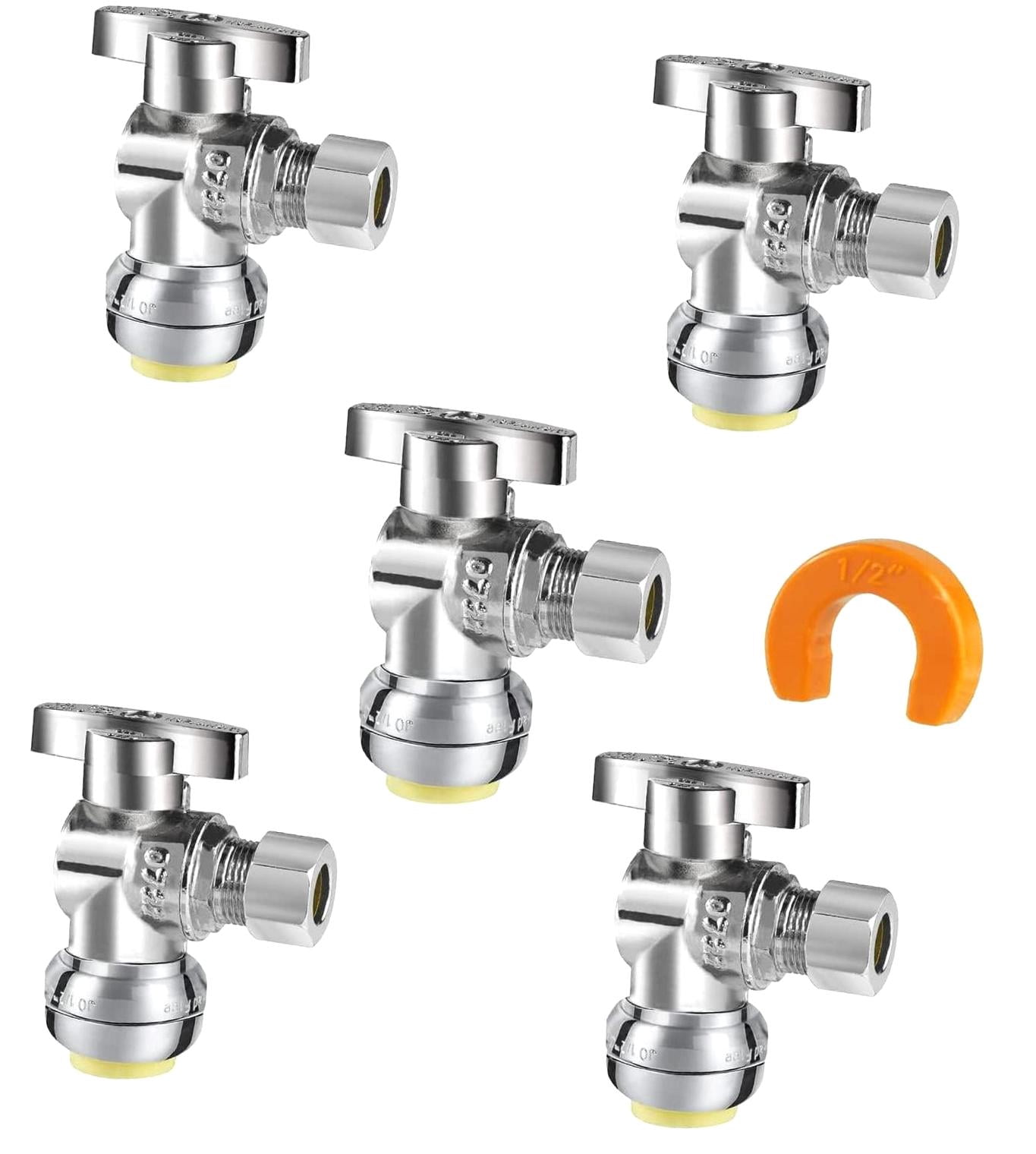 KLOE9013 5/8OD X1/2 OD Comp Angle Stop - 1/4 Turn High Pressure 1/2 Angle Valve