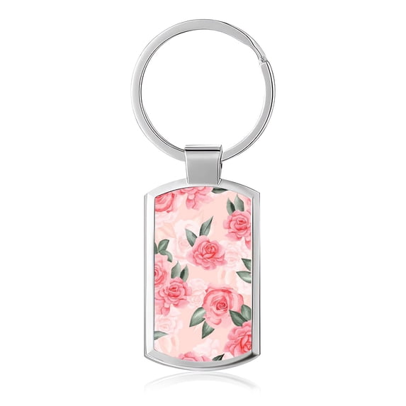 Coolnut 1 PCS Keychain Keyring, Pink Moonflower Lightweight Metal Keychain Key Ring, Keychain Pendant Party Favor Reward Gifts