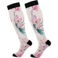 thumbnail image 1 of Coolnut 1 Pack Flower Pattern Compression Socks for Women Men Knee High Stocking for Running,Athletic,Medical, 1 of 6
