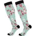 thumbnail image 1 of Coolnut 1 Pack Lovely Love Heart Compression Socks for Women Men, Knee High Stockings for Athletic Sports,Running,Travel, 1 of 6