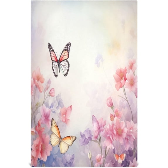 Coolnut 1 Pack Pastel Butterflies Kitchen Towels Highly Absorbent, Super Soft Dishcloths 18 x 28 Inches Reusable Quick Drying Tea Towels Set for Home,Kitchen Decor Wash cloth