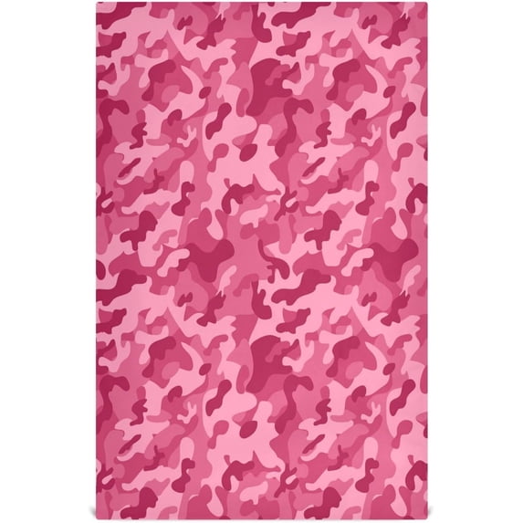 Coolnut 1 Pack Pink Camouflage Kitchen Towels, Soft Highly Absorbent Dish Towels Reusable Tea Towels Set, 28"x 18"