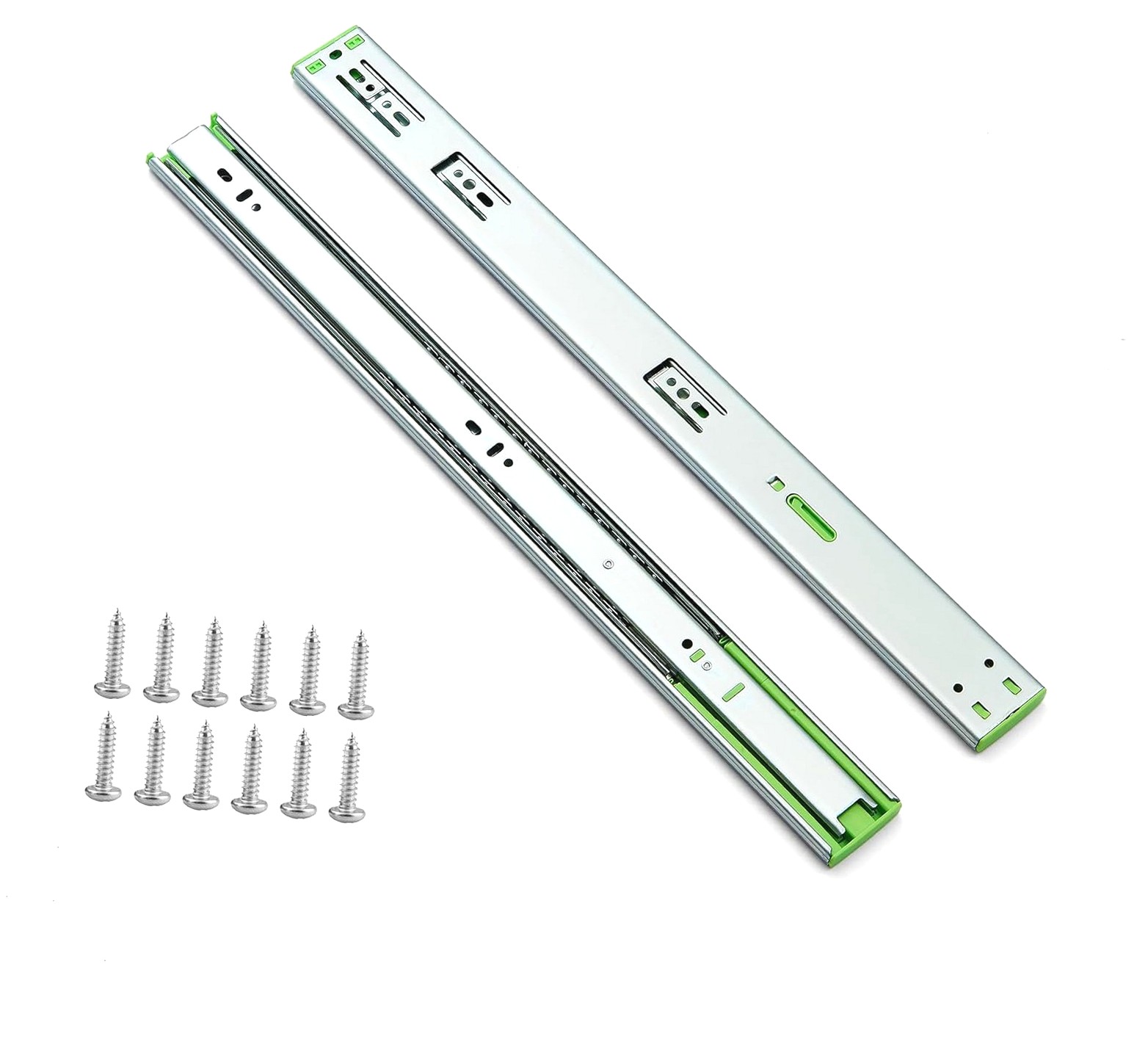 Coolnut 1 Pair 22 Inch Soft Close Drawer Slides, Full Extension Self ...