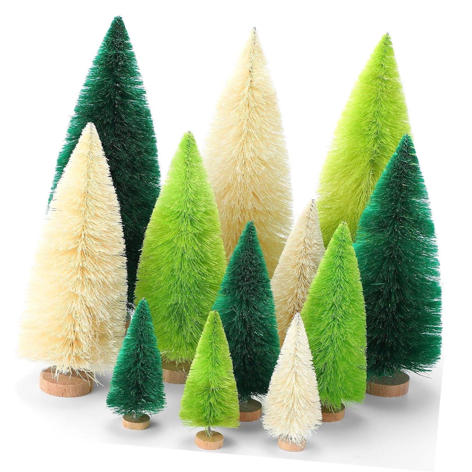 Inch Tree Coolnut 12 Pcs Christmas Trees Christmas Trees 4 Sizes 4/6/8/10 Inch ...