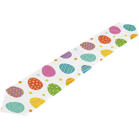 Coolnut 13"x70" Table Runner, Easter Eggs Seamless Washable Table Cloth Runner for Holiday Home Wedding Table Top Decoration