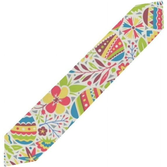 Coolnut 13"x70" Table Runner, Easter Ornament Washable Table Cloth Runner for Holiday Home Wedding Table Top Decoration