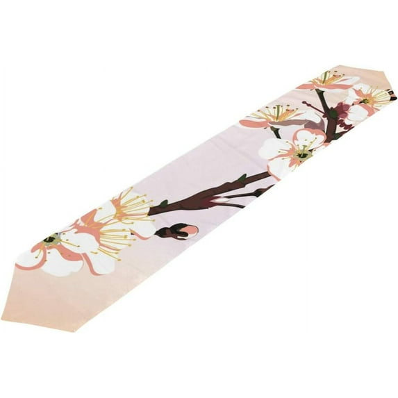 Coolnut 13"x70" Table Runner, Japanese Symbols Washable Table Cloth Runner for Holiday Home Wedding Table Top Decoration