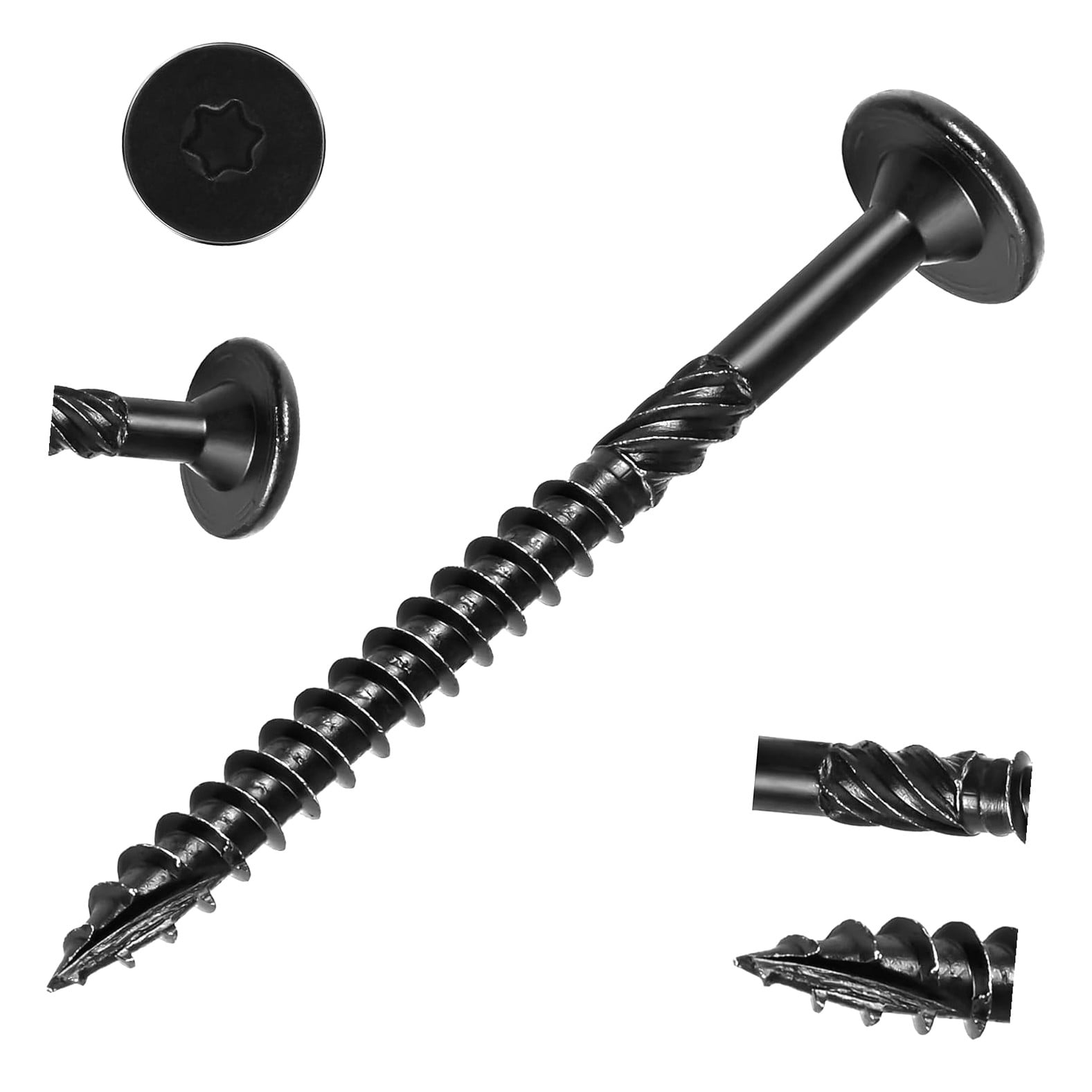 14 X 3 Wood Structural Lag Screws 108Pcs Star Drive Decking Wood Screws, Rust Resistant Tiber - View #12