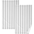 thumbnail image 1 of Coolnut 16x28 Inch Face Hand Towel Set Stripe Gray White Colors Cotton Washcloths, Quick-Dry Highly Absorbent Bath Towels 2 Pcs for Bathroom Ktichen Travel SPA Gym, 1 of 6