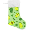 thumbnail image 1 of Coolnut 17.7 Inch Christmas Stockings, 1 PCS Avocado Pattern Presonalized Large Stocking Sock for Family Holiday Xmas Party Decorations, 1 of 7