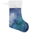 thumbnail image 1 of Coolnut 17.7 Inch Christmas Stockings, 1 PCS Blue Galaxy Presonalized Large Stocking Sock for Family Holiday Xmas Party Decorations, 1 of 7