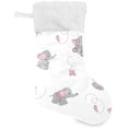 thumbnail image 1 of Coolnut 17.7 Inch Christmas Stockings, 1 PCS Cute Cartoon Elephant Presonalized Large Stocking Sock for Family Holiday Xmas Party Decorations, 1 of 7