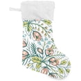 thumbnail image 1 of Coolnut 17.7 Inch Christmas Stockings, 1 PCS Floral Pattern Presonalized Large Stocking Sock for Family Holiday Xmas Party Decorations, 1 of 7
