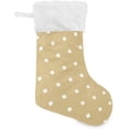 thumbnail image 1 of Coolnut 17.7 Inch Christmas Stockings, 1 PCS Golden Flowers Pattern Presonalized Large Stocking Sock for Family Holiday Xmas Party Decorations, 1 of 7