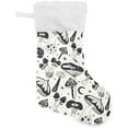 thumbnail image 1 of Coolnut 17.7 Inch Christmas Stockings, 1 PCS Space Mushrooms Pattern Presonalized Large Stocking Sock for Family Holiday Xmas Party Decorations, 1 of 7